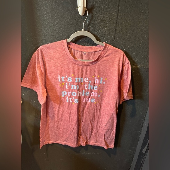 Women’s Taylor Swift Quote Pink Short Sleeve Tshirt - Picture 1 of 3